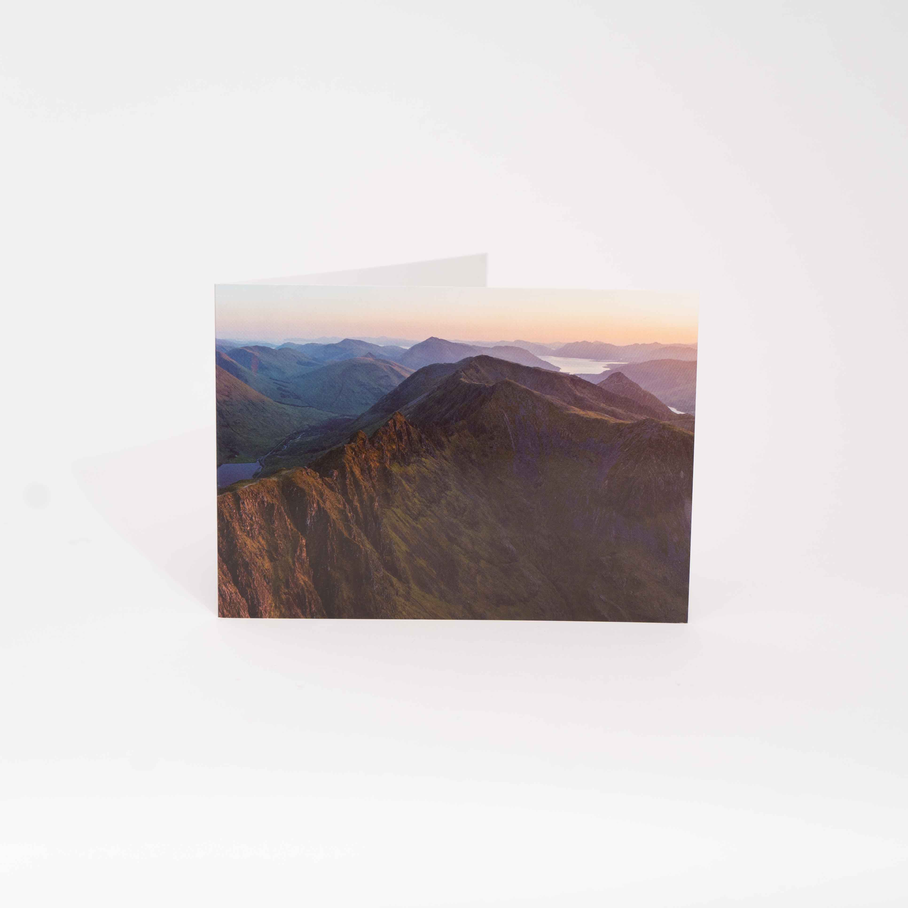 Greeting Card, Sunset on the Aonach Eagach, Photographed By Jack Marris - Image 2