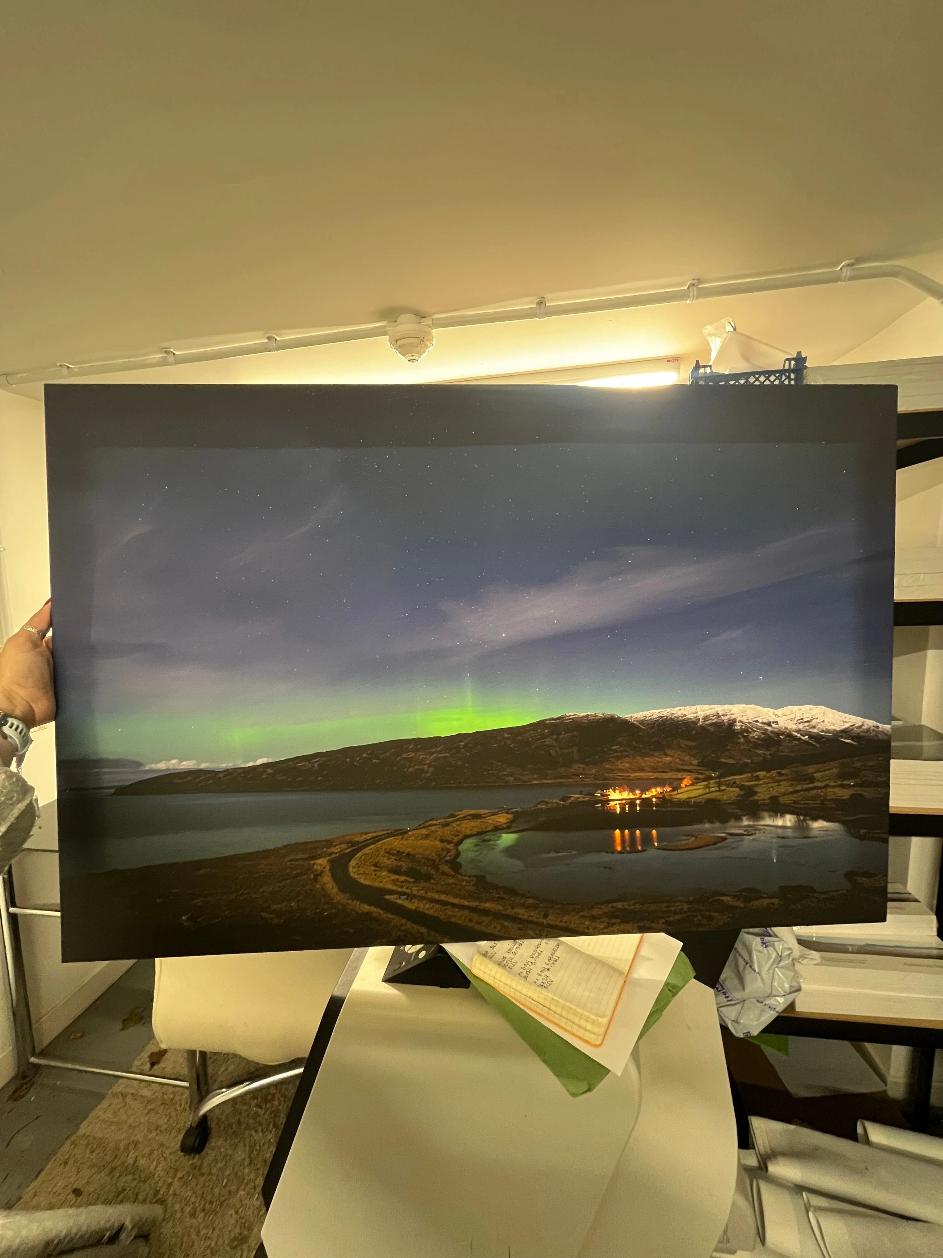 Outlet Burns Night Aurora Photographed by Jack Marris Canvas 36x24 inches - Image 5