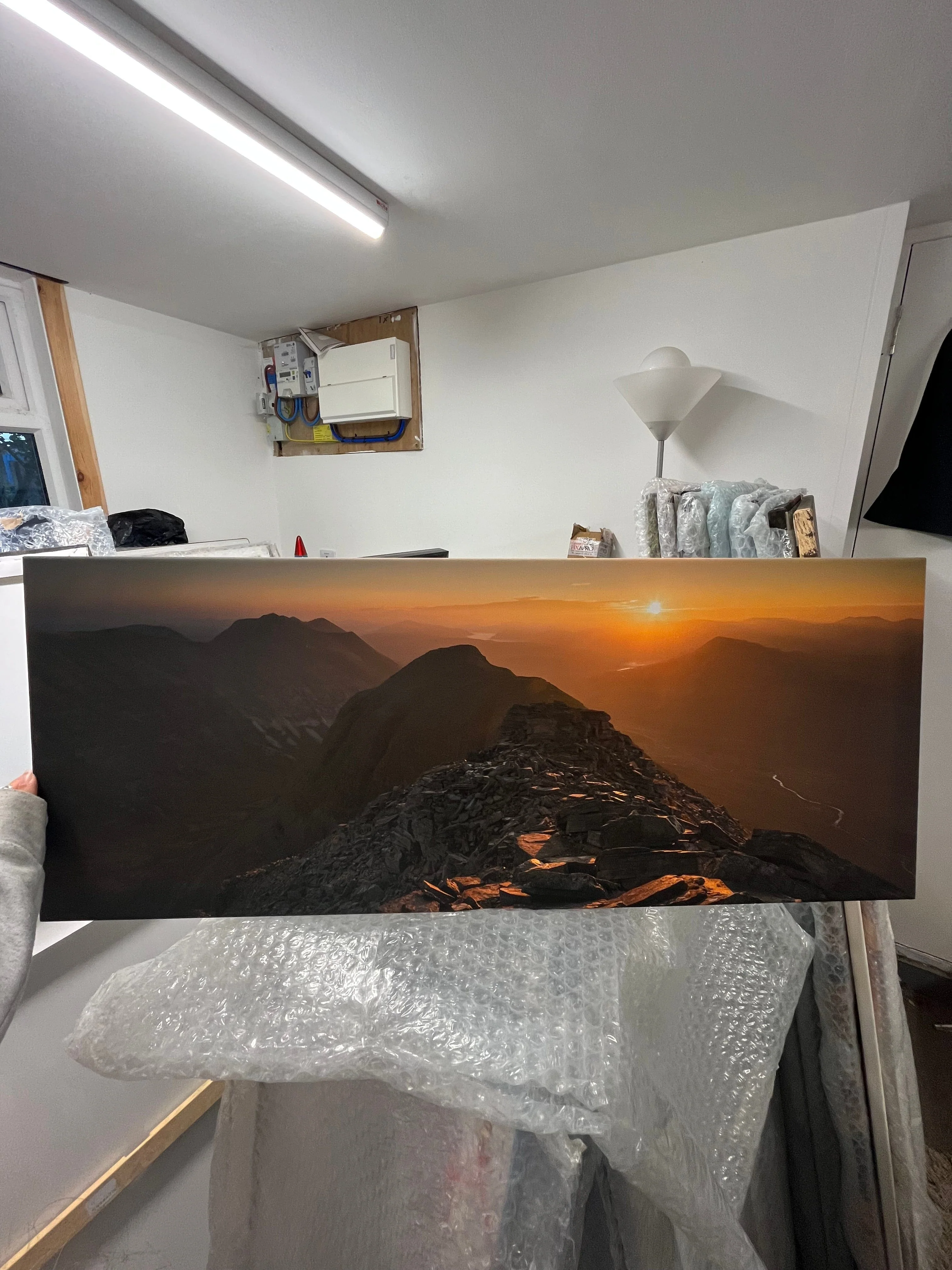 Outlet Liathach October Sunrise Photographed by Jack Marris Canvas 40x16 inches - Image 2